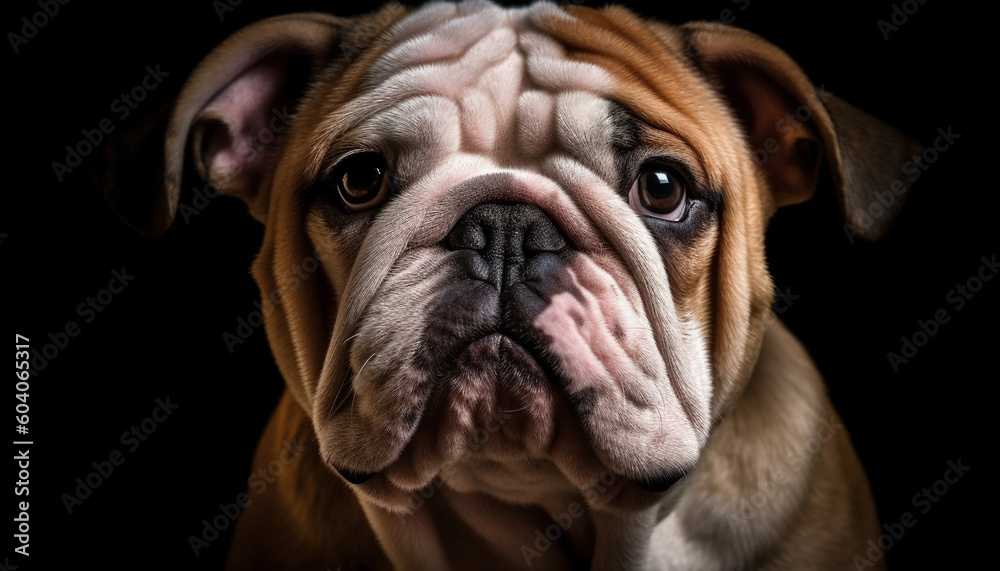 Cute French bulldog looking at camera playfully generated by AI Cute French bulldog looking at camera playfully generated by AI