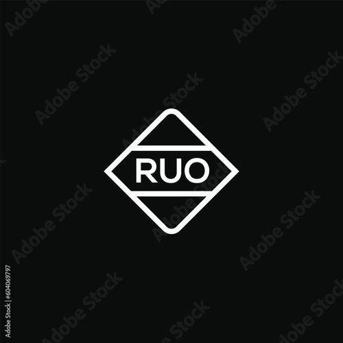 RUO letter design for logo and icon.RUO typography for technology, business and real estate brand.RUO monogram logo. photo