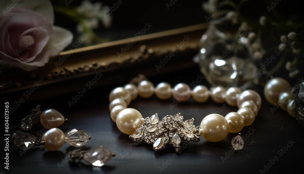 Elegant jewelry collection, a gift of love generated by AI Elegant jewelry collection, a gift of love generated by AI