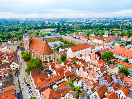 Liebfrauenmunster Church aerial panoramic view, Ingolstadt photo