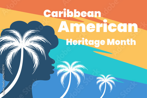 Illustration vector graphic of caribbean america heritage month. Good for poster