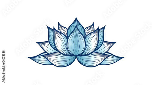 lotus flower icon logo health meditation zen