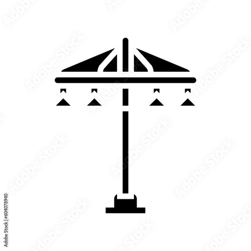 mayypole spinner park kid play glyph icon vector. mayypole spinner park kid play sign. isolated symbol illustration