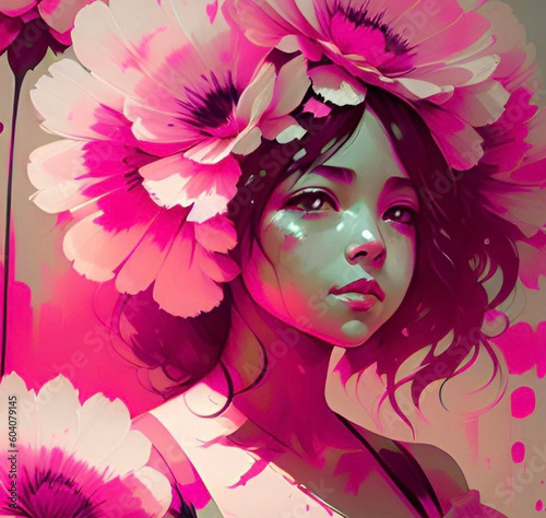 girl with flowers edited ai 