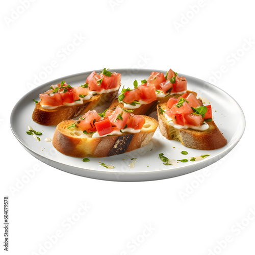 bruschetta with transparent background 