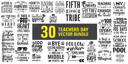 Teacher day Bundle and School SVG Bundle Desings - teacher shirts svg teacher png - 100 days of school svg school svg desings funny teacher