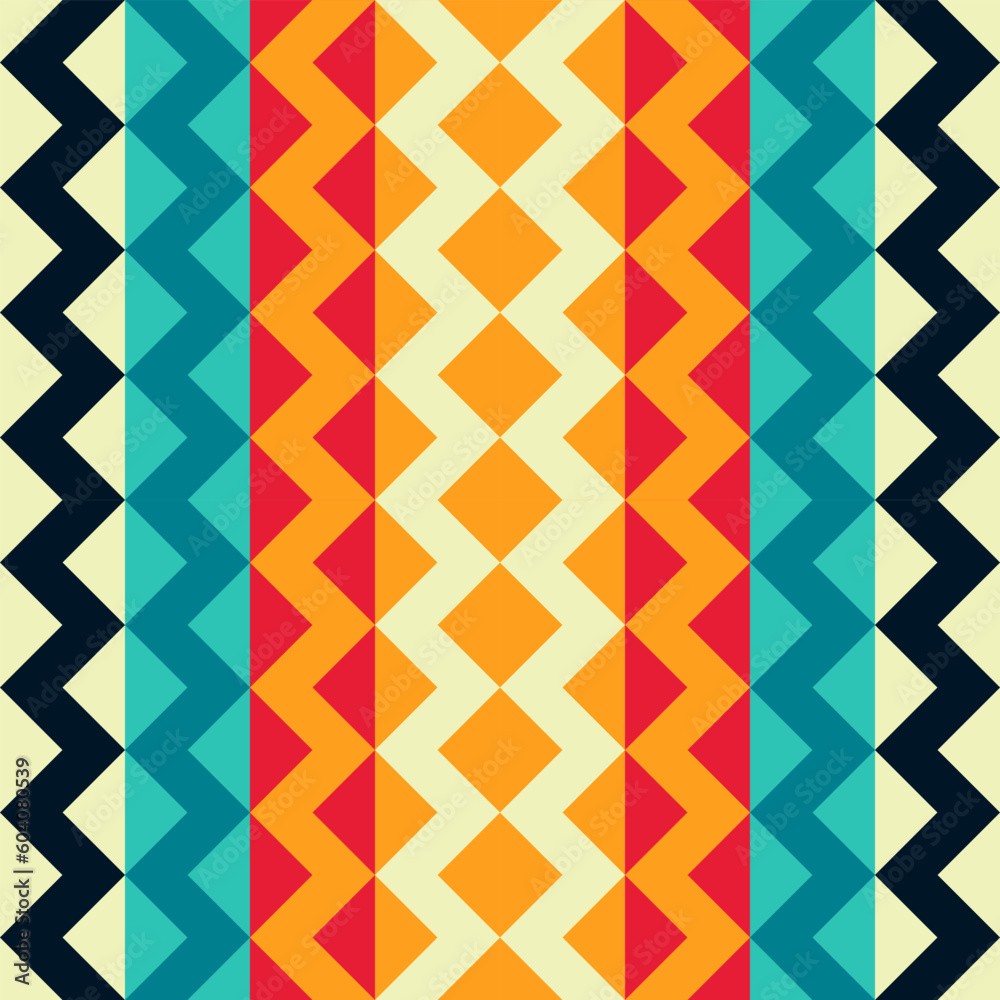 Abstract colors geometric seamless pattern. Textile stripes pattern.
