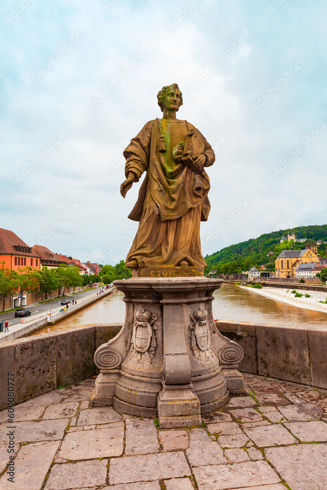 Fototapeta premium Old Main Bridge in Wurzburg, Germany