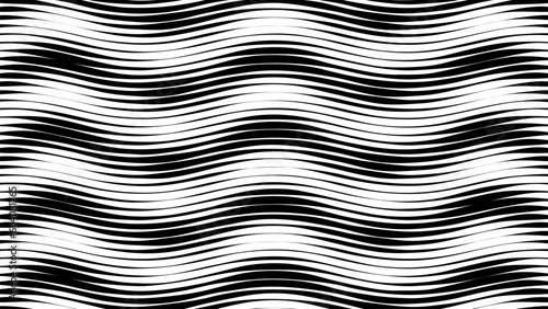 Wavy optical illusion background with undulating lines