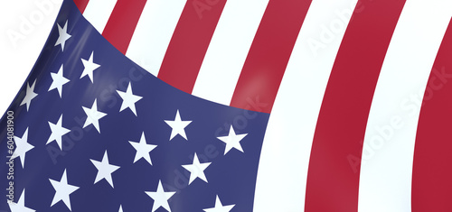 Fototapeta Naklejka Na Ścianę i Meble -  Artistic Tribute: Captivating 3D USA Flag Inspires Awe and Loyalty