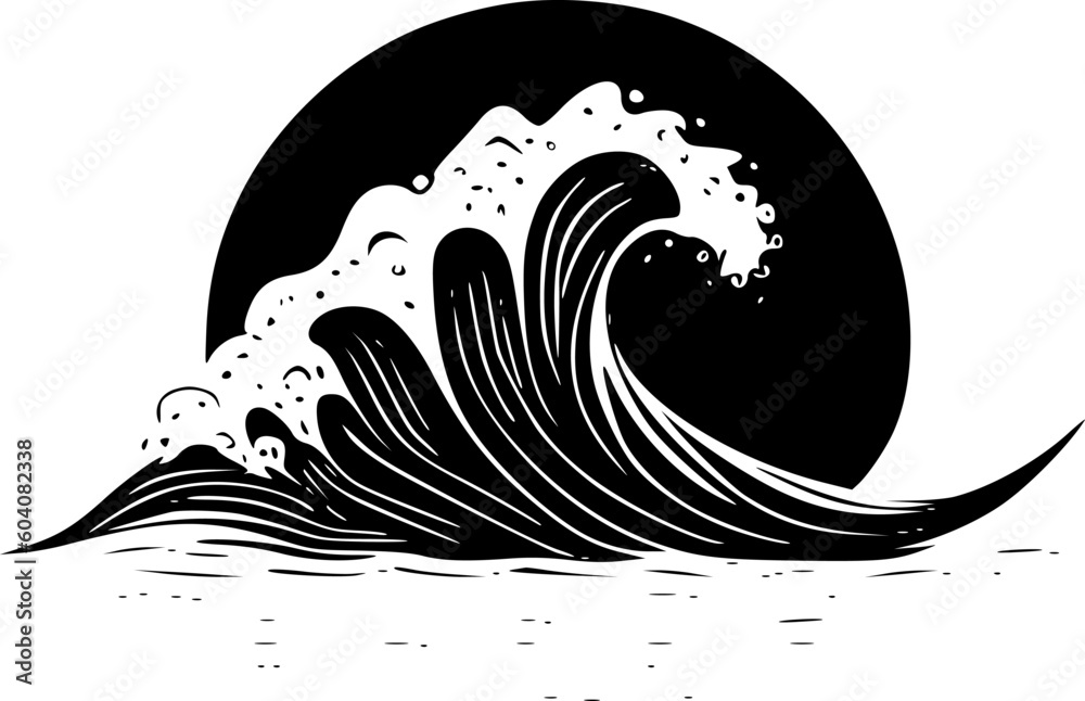 Wave | Minimalist and Simple Silhouette - Vector illustration Wave | Minimalist and Simple Silhouette - Vector illustration