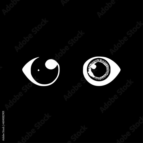 Eyes | Minimalist and Simple Silhouette - Vector illustration