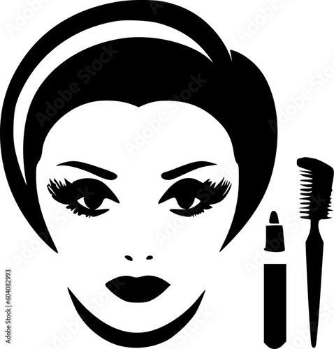 Makeup - Minimalist and Flat Logo - Vector illustration