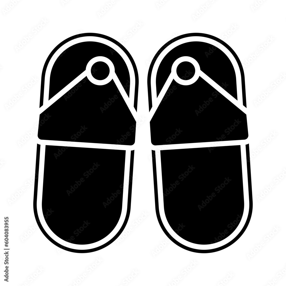 Solid SLIPPERS design vector icon design vector line icon svg Solid SLIPPERS design vector icon design vector line icon svg