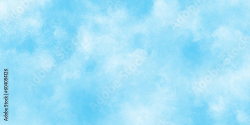 Abstract Watercolor shades blurry and defocused Cloudy Blue Sky Background  blurred and grainy Blue powder explosion on white background  Classic hand painted Blue watercolor background for design. 