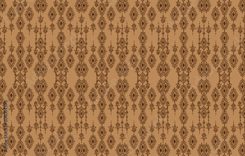 Thai pattern figure tribal Thai geometric ethnic oriental pattern traditional on background.Aztec style,embroidery,abstract,vector illustration.design for texture,fabric,clothing,wrapping,carpet.