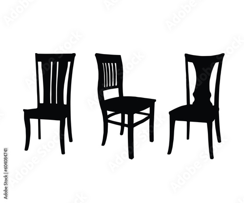 chairs   seat silhouette illustration vector eps 10