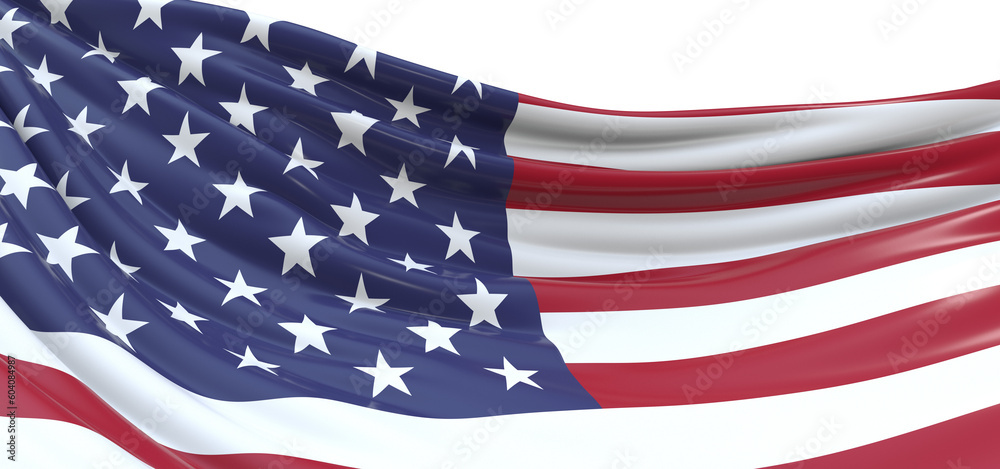 Dynamic National Symbol: 3D USA Flag Represents Strength and Freedom Dynamic National Symbol: 3D USA Flag Represents Strength and Freedom