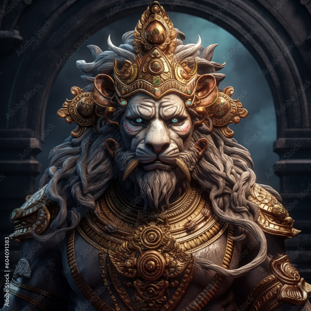 Obraz premium Hindu God Narsimha