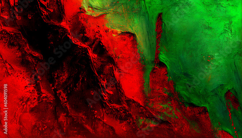 Red and Green Grunge