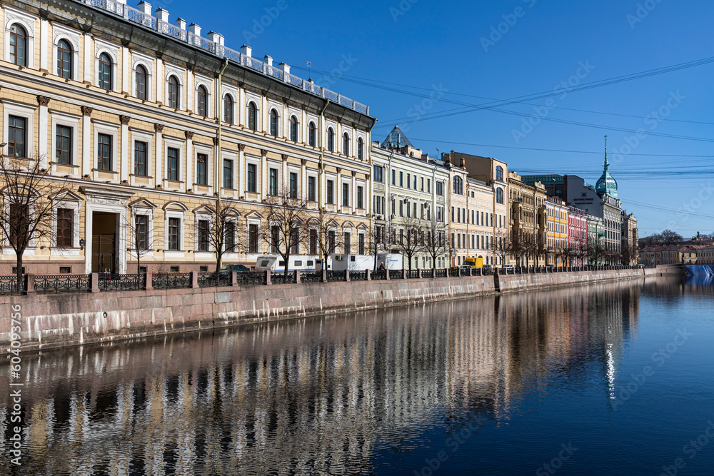 Moika River embankment. Saint Petersburg