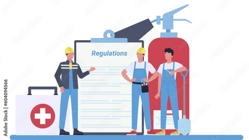 Duty holders ensure that effective procedures and processes for control of any health and safety Animation Video 2D Duty holders ensure that effective procedures and processes for control of any health and safety Animation Video 2D