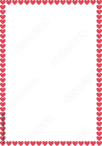 red heart frame for valentine