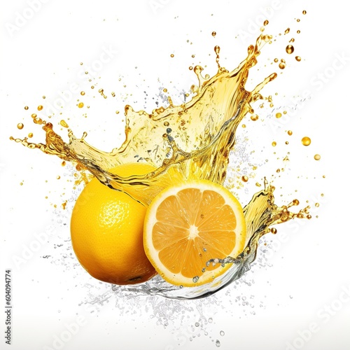 fresh lemon and splash. Generative AI