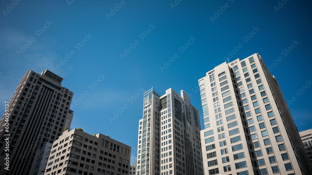 High Rise Corporate Buildings Under Clear Sky High Rise Corporate Buildings Under Clear Sky