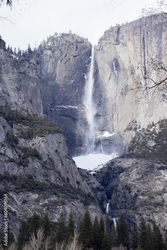 Yosemite Falls in winter