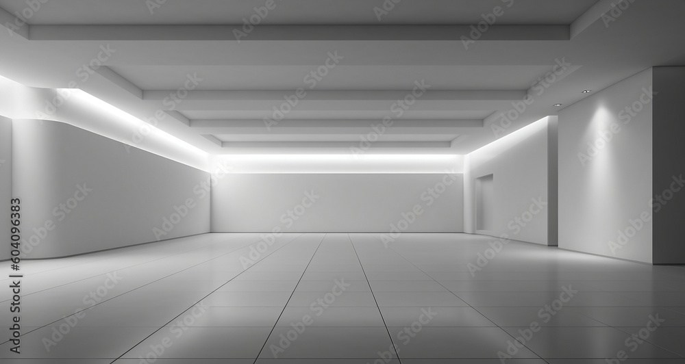 Minimalist 3D Interior with Geometric Textured Wall and Smooth Flooring, generative AI Minimalist 3D Interior with Geometric Textured Wall and Smooth Flooring, generative AI