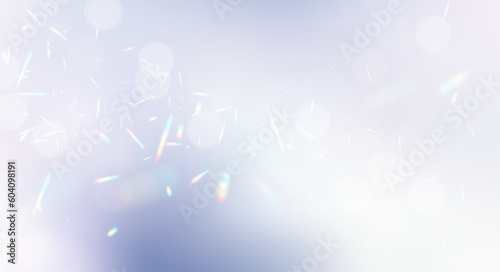 Holographic radiant vector design frame. Stylish blue and violet glitter card. Bokeh cloud card.