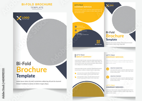 Digital Modern Business Bifold Brochure Editable Template Magazine Design
