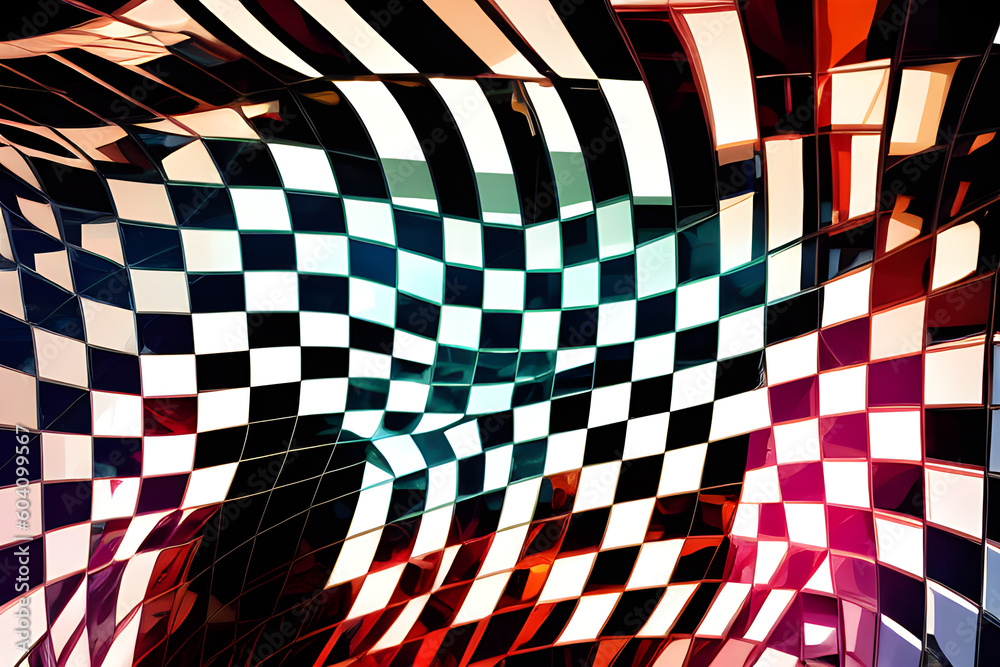 Obraz premium Abstract geometric background. Generative AI
