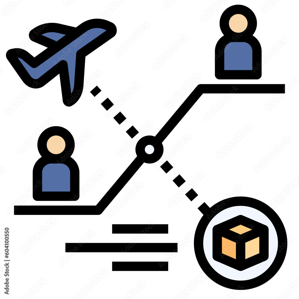 airfreight filled outline style icon airfreight filled outline style icon