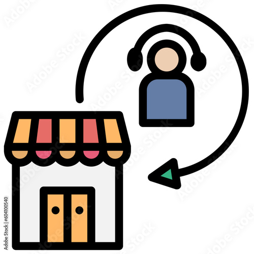 after sales service filled outline style icon