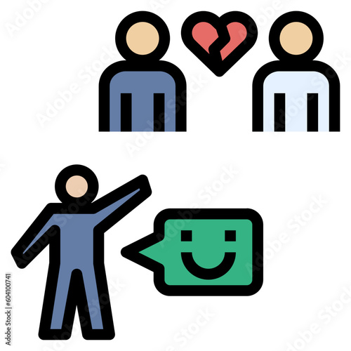 bully filled outline style icon