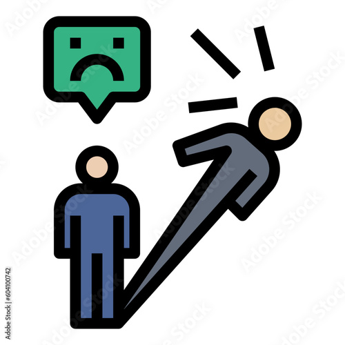 bully filled outline style icon