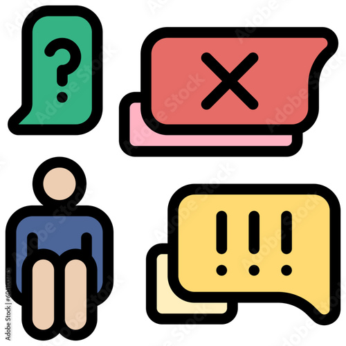 bully filled outline style icon