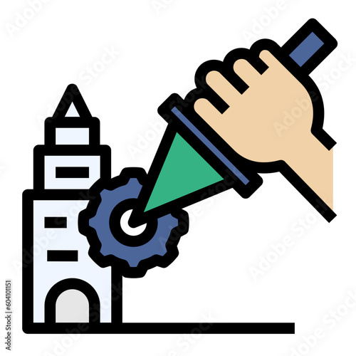 destroy filled outline style icon