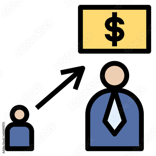 develop filled outline style icon