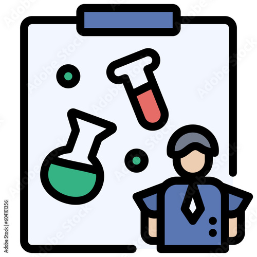 examine filled outline style icon