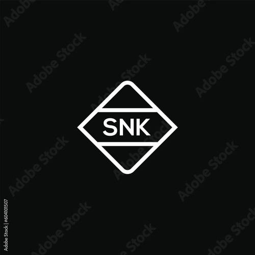 SNK letter design for logo and icon.SNK typography for technology, business and real estate brand.SNK monogram logo. photo