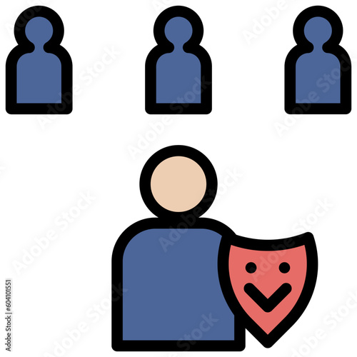 fake filled outline style icon