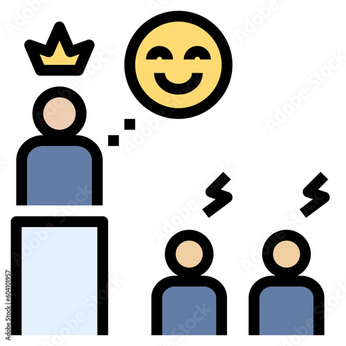 inequality filled outline style icon