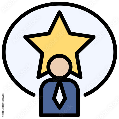 leadership filled outline style icon
