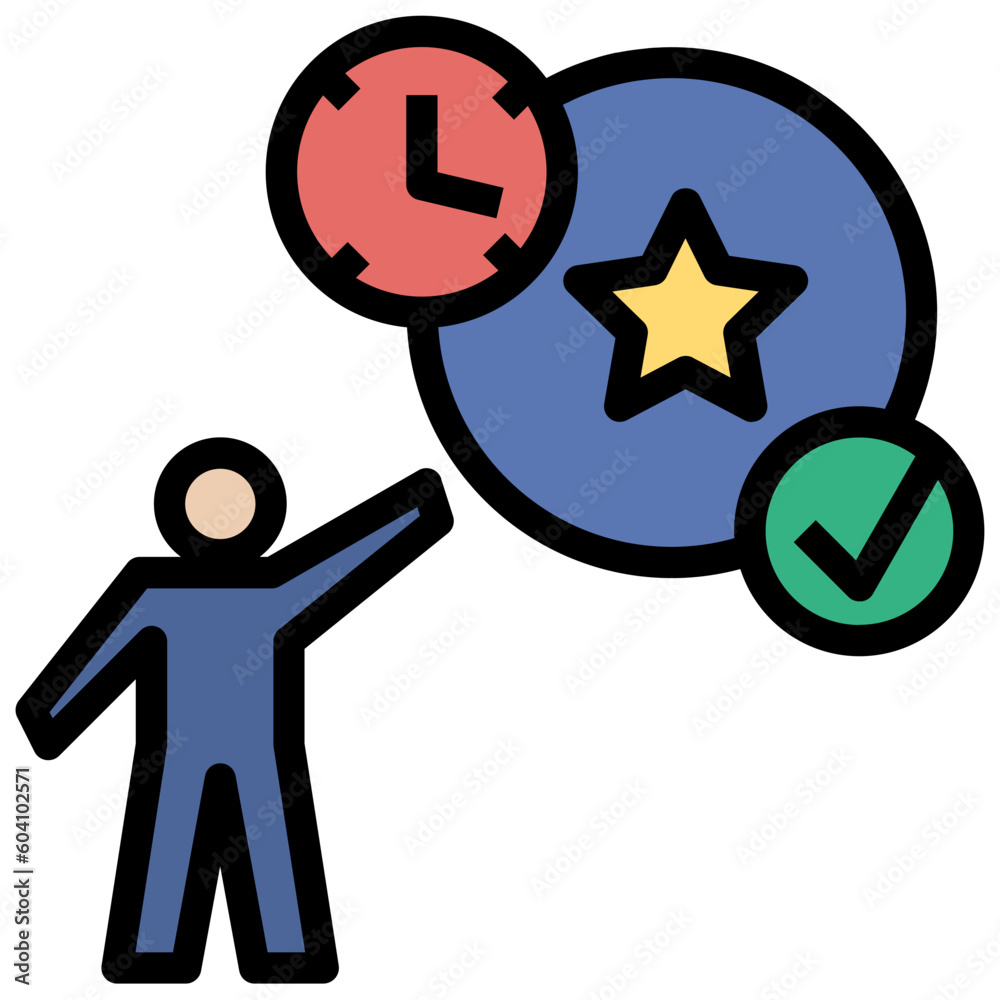 planning filled outline style icon