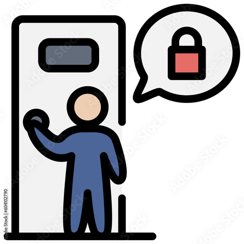 secret room filled outline style icon
