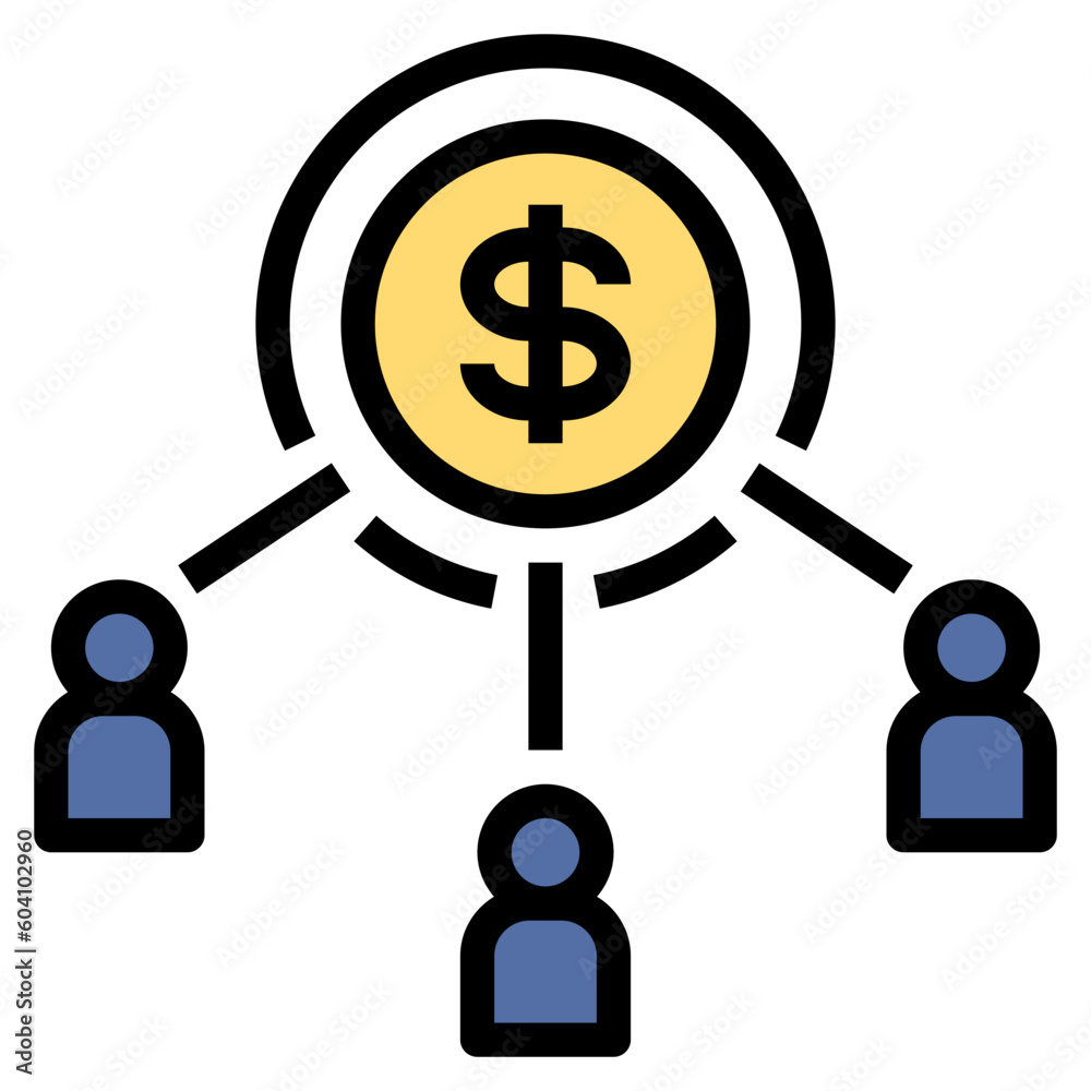 spread filled outline style icon
