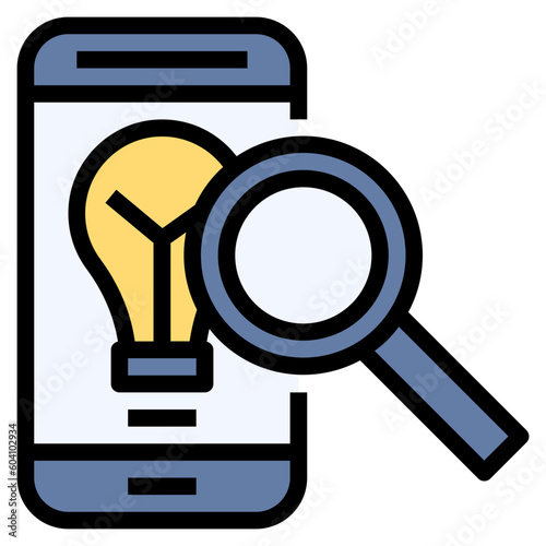 smartphone filled outline style icon
